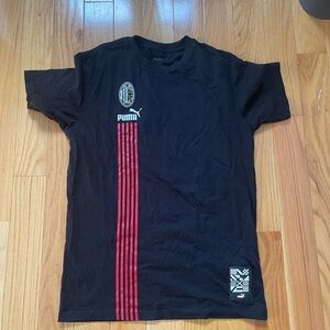 Puma Black Tee with Red Stripe